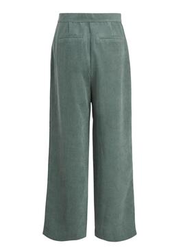 Pantalón Vila Corda  High Waist Verde Para Mujer