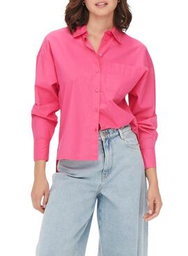 Camisa Only Lina Loose Fucsia Para Mujer