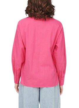 Camisa Only Lina Loose Fucsia Para Mujer