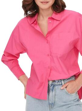 Camisa Only Lina Loose Fucsia Para Mujer