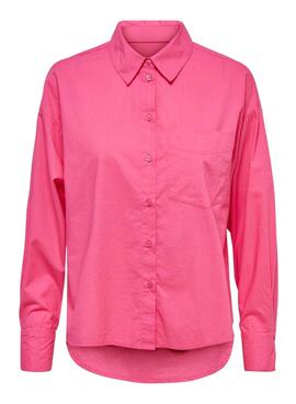 Camisa Only Lina Loose Fucsia Para Mujer