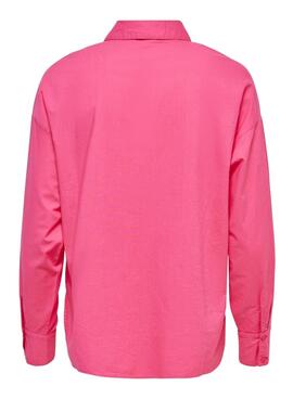 Camisa Only Lina Loose Fucsia Para Mujer