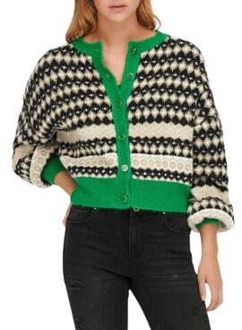 Chaqueta Only Madea Cardigan Verde Para Mujer