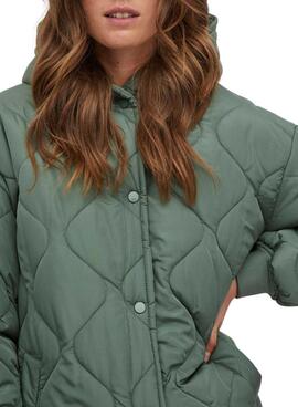 Chaqueta Vila Thora Acolchada Verde Para Mujer