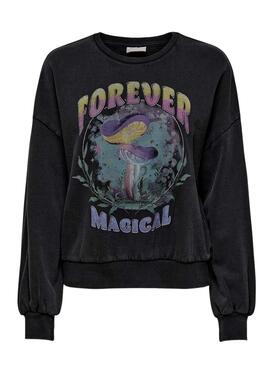 Sudadera Only Lucinda Magical Negra Para Mujer