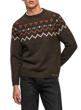 Jersey Pepe Jeans Malik Marron para Hombre