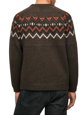 Jersey Pepe Jeans Malik Marron para Hombre