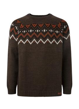 Jersey Pepe Jeans Malik Marron para Hombre