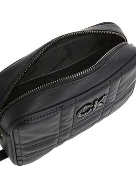 Bolso Calvin Klein Re-Lock Quilt Negro Para Mujer