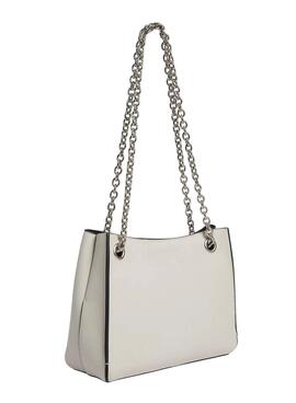 Bolso Calvin Klein Sculpted Shoulder Blanco Mujer