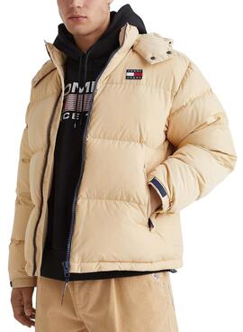 Chaqueta Tommy Jeans Alaska Puffer Beige Hombre