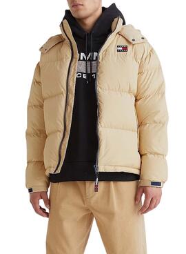 Chaqueta Tommy Jeans Alaska Puffer Beige Hombre