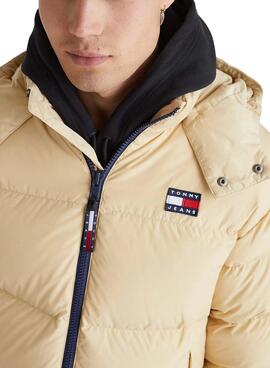 Chaqueta Tommy Jeans Alaska Puffer Beige Hombre