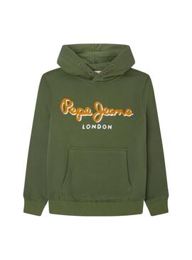 Sudadera Pepe Jeans Lamonty Capucha Verde Niño