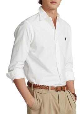 Camisa Polo Ralph Lauren Oxford Blanca Para Hombre