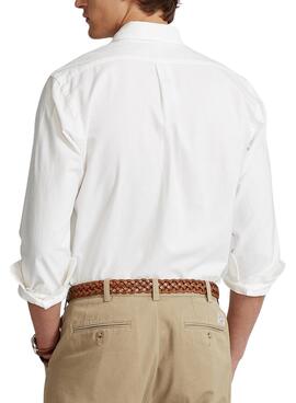 Camisa Polo Ralph Lauren Oxford Blanca Para Hombre