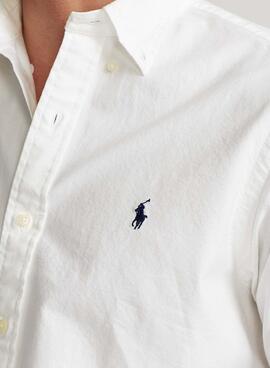 Camisa Polo Ralph Lauren Oxford Blanca Para Hombre