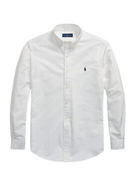 Camisa Polo Ralph Lauren Oxford Blanca Para Hombre