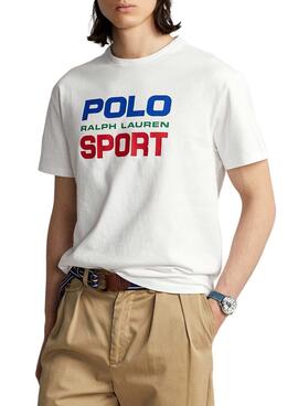 Camiseta Polo Ralph Lauren Sport Blanca Hombre