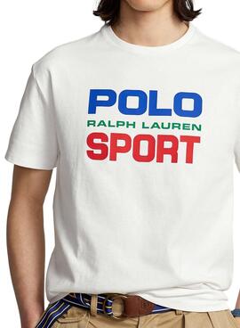 Camiseta Polo Ralph Lauren Sport Blanca Hombre