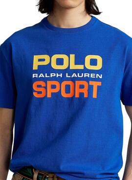 Camiseta Polo Ralph Lauren Sport Azul Para Hombre