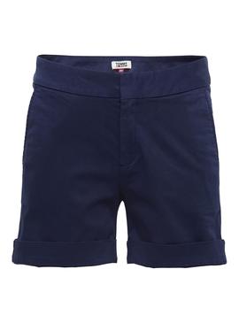 Shorts Tommy Jeans Chino Azul Mujer