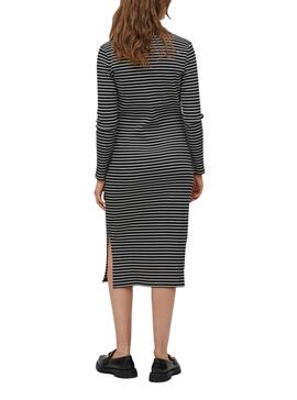 Vestido Vila Balu Bodycon Rayas Negro Para Mujer