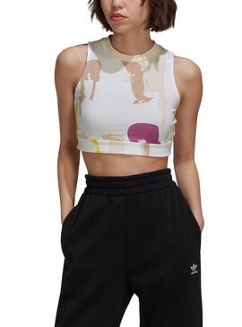 Top Adidas Thebe Magugu Crop Blanco Para Mujer