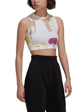 Top Adidas Thebe Magugu Crop Blanco Para Mujer