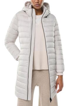 Chaqueta Ecoalf Cronulla Acolchada Blanca Mujer