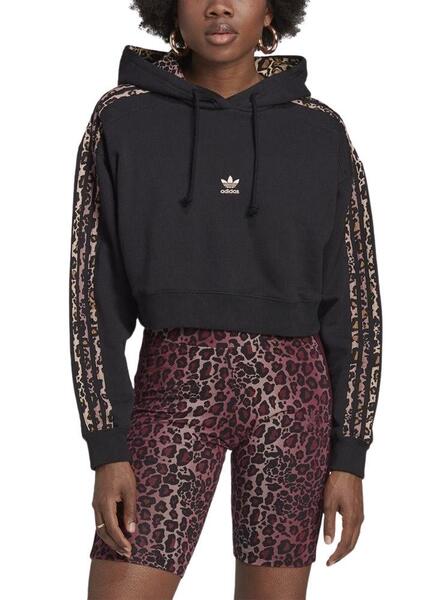 Adidas Animal Crop Negra Para Mujer