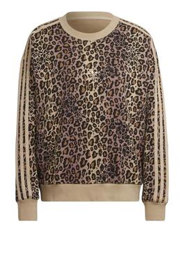 Sudadera Adidas Animal Print Beige Para Mujer