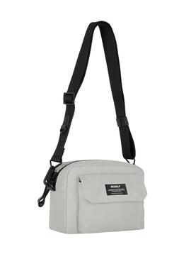 Bolso Ecoal Pepita Bandolera Gris Para Mujer