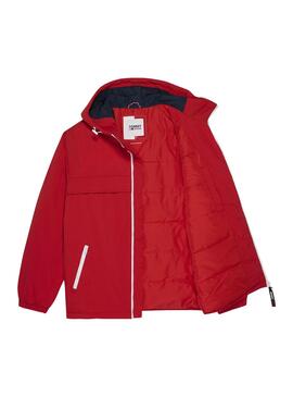 Chaqueta Tommy Jeans Padded Solid Roja Hombre