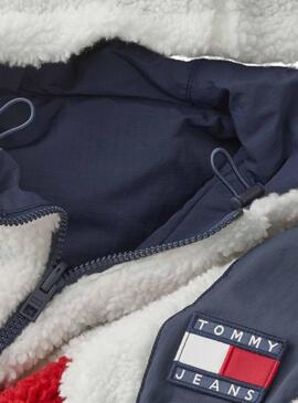 Chaqueta Tommy Jeans Reversible Blanca Hombre