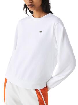 Sudadera Lacoste Básica Blanca Para Mujer