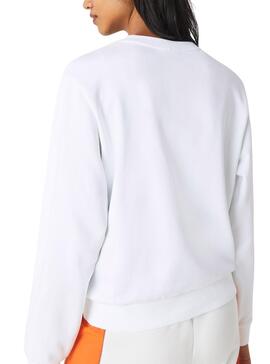 Sudadera Lacoste Básica Blanca Para Mujer