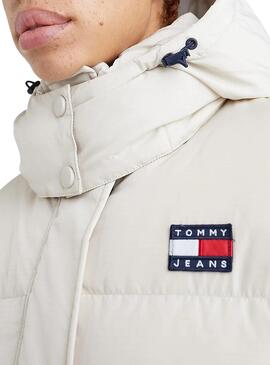 Chaqueta Tommy Jeans Alaska Long Blanca Para Mujer