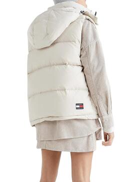 Chaleco Tommy Jeans Alaska Acolchado Blanco Mujer