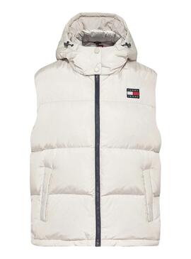 Chaleco Tommy Jeans Alaska Acolchado Blanco Mujer