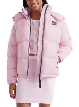 Chaqueta Tommy Jeans Alaska Rosa Para Mujer