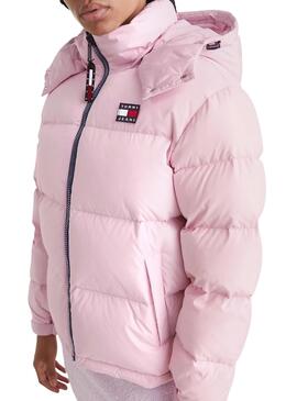 Chaqueta Tommy Jeans Alaska Rosa Para Mujer