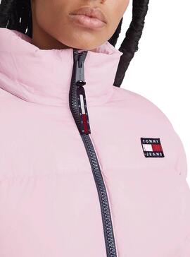 Chaqueta Tommy Jeans Alaska Rosa Para Mujer