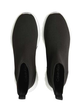 Zapatillas Calvin Klein Calcetín Negras Para Mujer