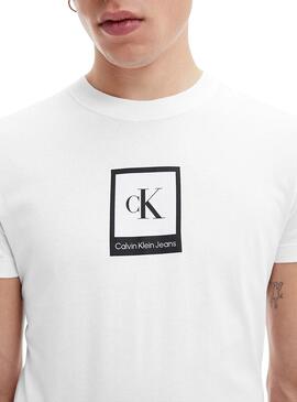 Camiseta Calvin Klein Polaroid Blanca Para Hombre