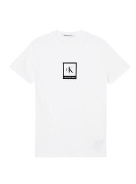 Camiseta Calvin Klein Polaroid Blanca Para Hombre