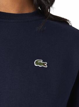 Sudadera Lacoste Básica Marina Para Mujer