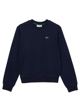 Sudadera Lacoste Básica Marina Para Mujer