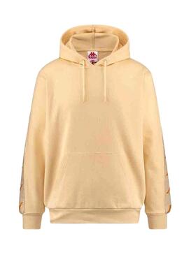 Sudadera Kappa Capucha Amarillo Claro Mujer