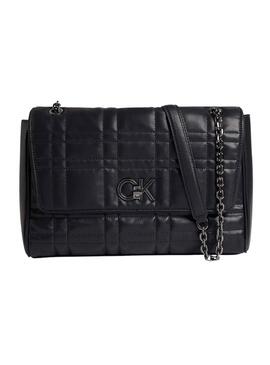 Bolso Calvin Klein Quilt Negro Para Mujer